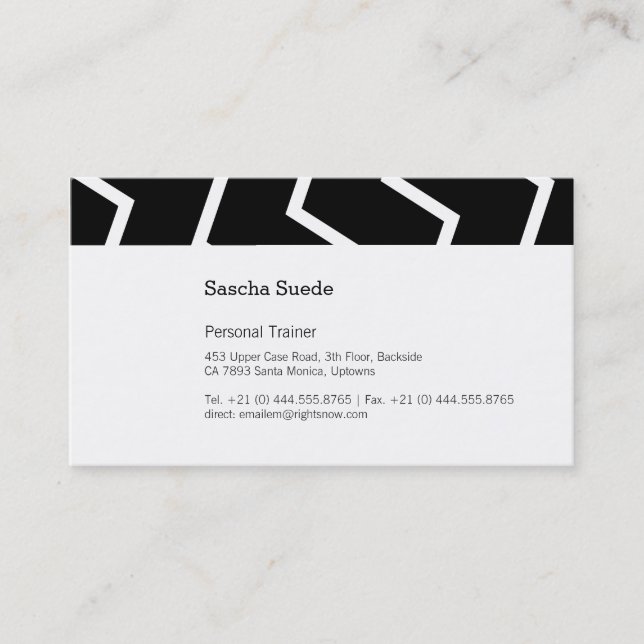 Black and White ZIG! Visitkort (Framsida)