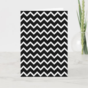 Black and White Zig Zag Mönster. Kort