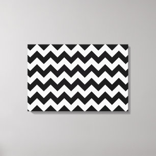 Black and White Zigzag Canvastryck