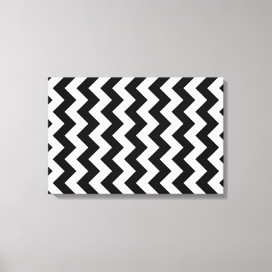 Black and White Zigzag Canvastryck
