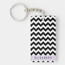 Black and White Zigzag, Chevron Mönster, ditt namn