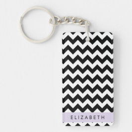 Black and White Zigzag, Chevron Mönster, ditt namn