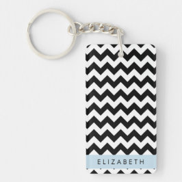 Black and White Zigzag, Chevron Mönster, ditt namn