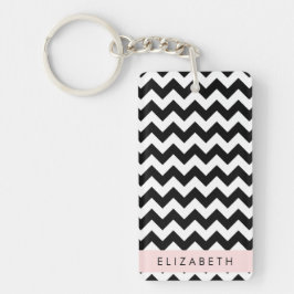 Black and White Zigzag, Chevron Mönster, ditt namn