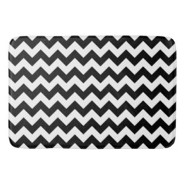 Black and White Zigzag Mönster, Chevron Mönster Badrumsmatta