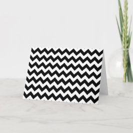 Black and White Zigzag Mönster, Chevron Mönster Kort