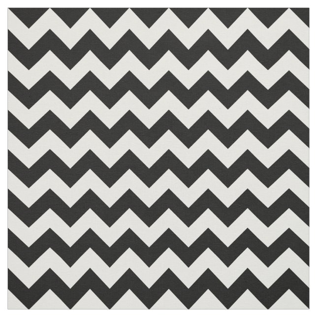 Black and White Zigzag Mönster, Chevron Mönster Tyg (Provkarta)