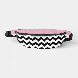 Black and White Zigzag Mönster, Chevron, Rosa