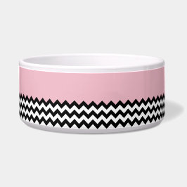 Black and White Zigzag Mönster, Chevron, Rosa