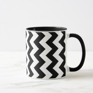 Black and White Zigzag Mugg
