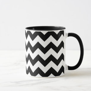 Black and White Zigzag Mugg