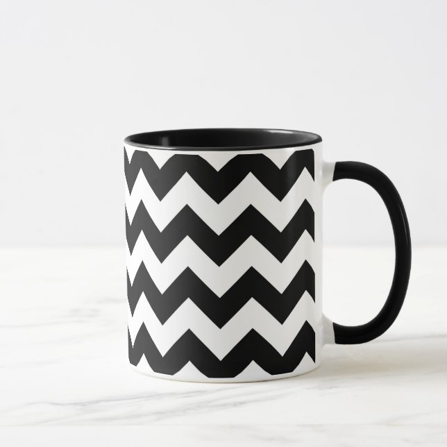 Black and White Zigzag Mugg (Höger)