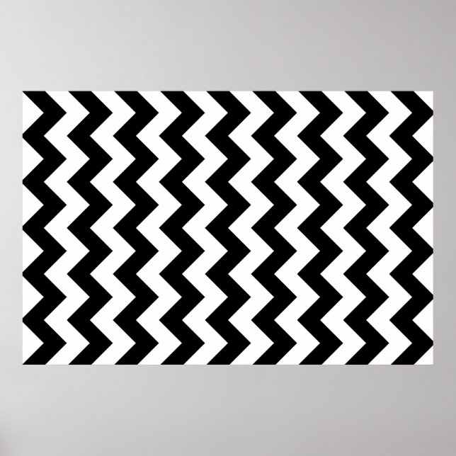 Black and White Zigzag Poster (Framsidan)