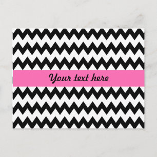Black and White Zigzag Vykort