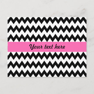Black and White Zigzag Vykort