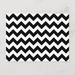 Black and White Zigzag Vykort