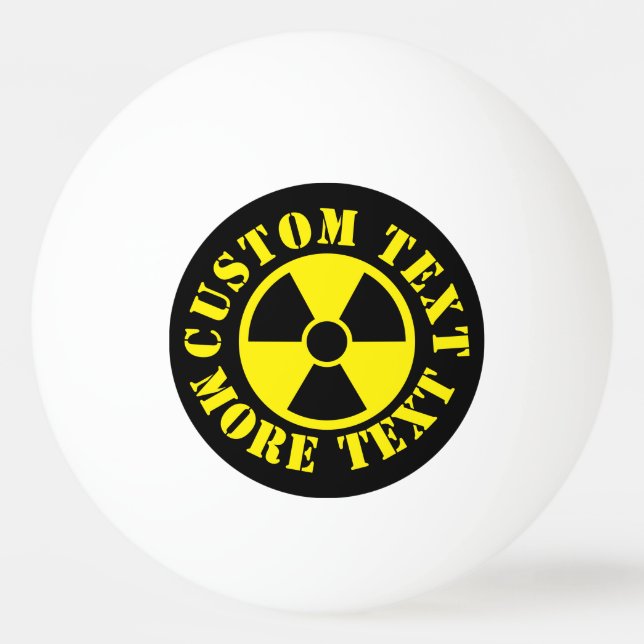 Black and yellow nuke warning symbol pingisboll (Framsidan)