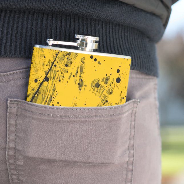 Black and Yellow Paint Splashes Fickplunta (In Situ)