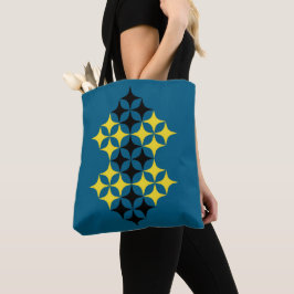 Black and Yellow Stars Tote Tygkasse