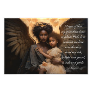 Black Angel Angele Dei på engelska Fototryck