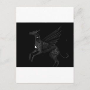 Black Angel Greyhound Vykort