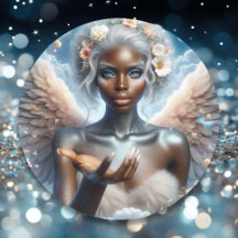 Black Angel med Blue Ögon
