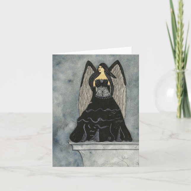 Black Angel Notecard Kort (Framsida)
