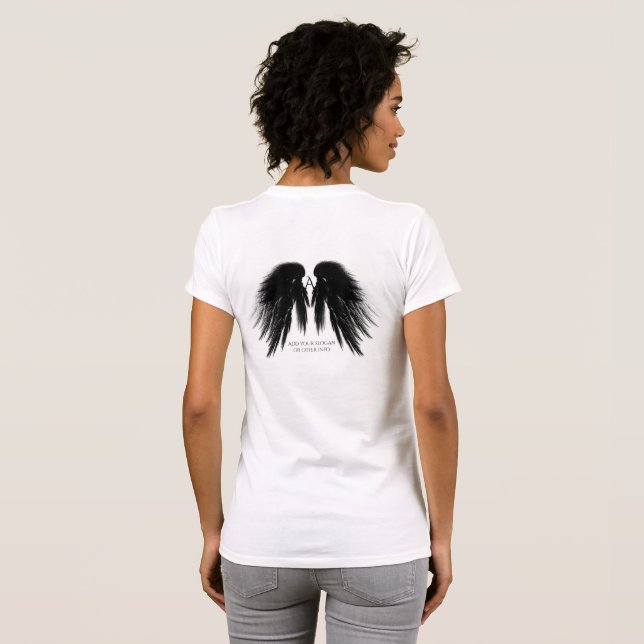 BLACK ANGEL VINGAR Back Monogram T-Shirt (Hel baksida)