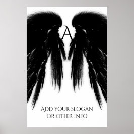 BLACK ANGEL VINGAR Monogram Poster