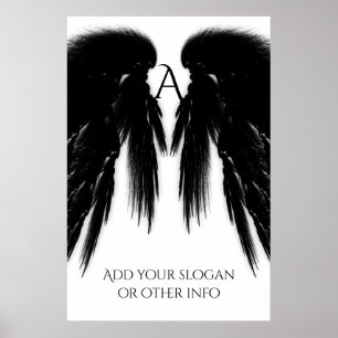 BLACK ANGEL VINGAR Monogram Poster