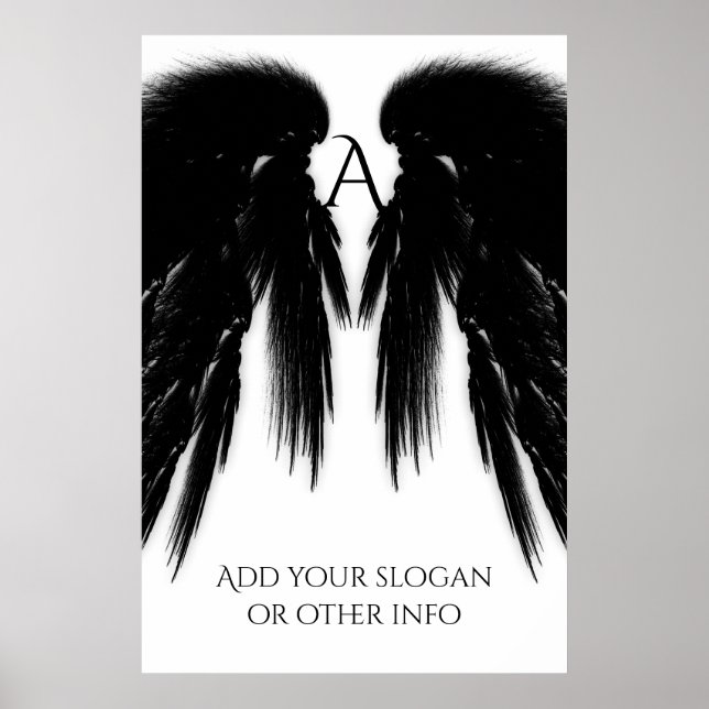 BLACK ANGEL VINGAR Monogram Poster (Framsidan)