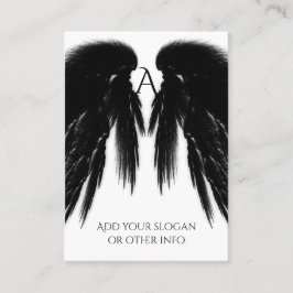 BLACK ANGEL VINGAR Monogram Visitkort