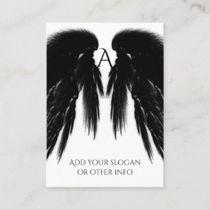 BLACK ANGEL VINGAR Monogram Visitkort