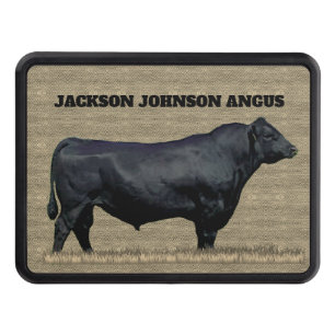 Black Angus Bull Car   Dragkroksskydd