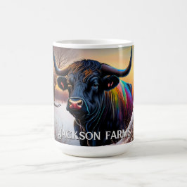 Black Angus Bull Winter Kaffemugg