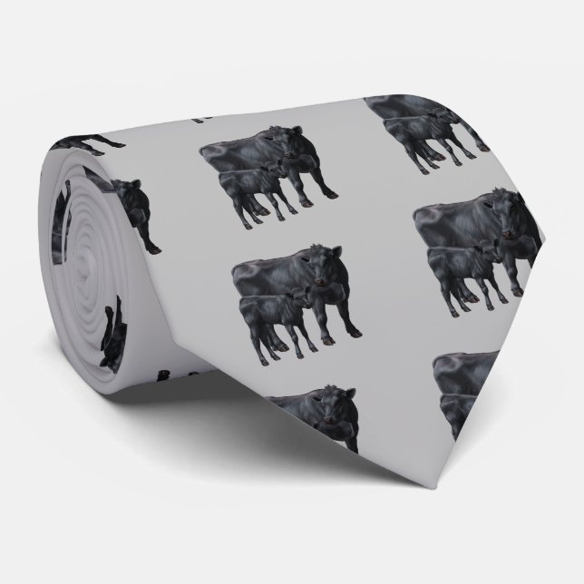 Black Angus Cow & Cute Calf Slips (Rullad)