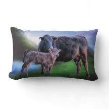 Black Angus Cow och Calf