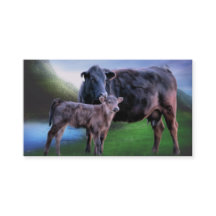 Black Angus Cow och Calf