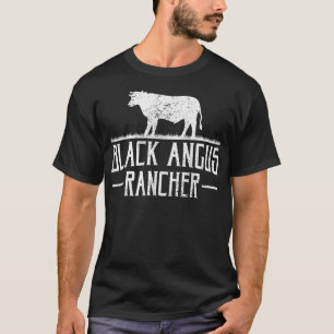 Black Angus Cow Rancher Funny Beef Cattle Kött Far T Shirt