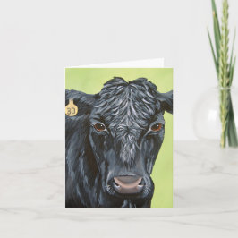 Black Angus Folded Card Meddelande