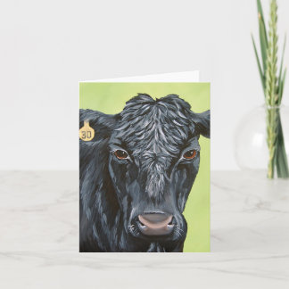 Black Angus Folded Card Meddelande