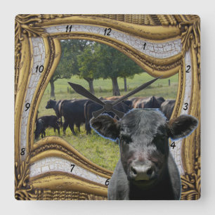 Black Angus Fyrkantig Klocka