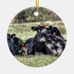 Black Angus Kows julprydnader Julgransprydnad Keramik