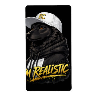 Black Anime Dog Streetwear Art | I'm Realistic Fraktsedel