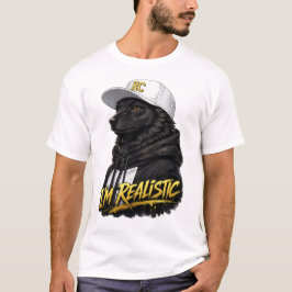 Black Anime Dog Streetwear Art | I'm Realistic T Shirt