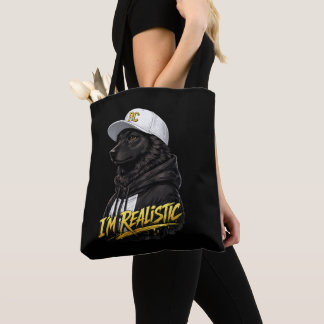 Black Anime Dog Streetwear Art | I'm Realistic Tygkasse