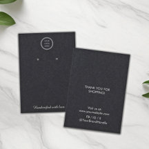 Black Anpassade Earring Jewelry Visning Cards