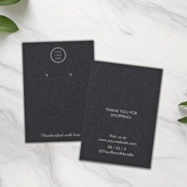 Black Anpassade Earring Jewelry Visning Cards
