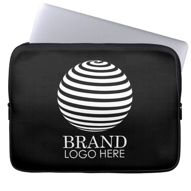 Black Anpassningsbar Business Logotyp Company Corp Laptop Fodral (Framsidan)