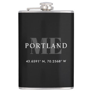Black Anpassningsbar City koordinerar Latitude Lon Fickplunta